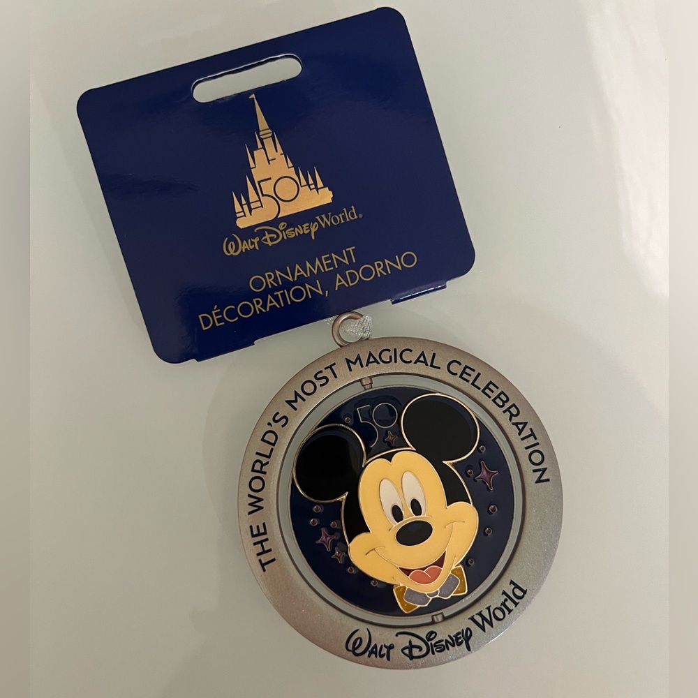 NWT Disney 50th anniversary Mickey Spinner Ornament
